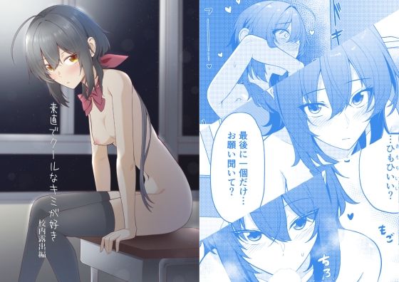 素直でクールなキミが好き  校内露出編 アイキャッチ画像 【無料-えろ同人誌】