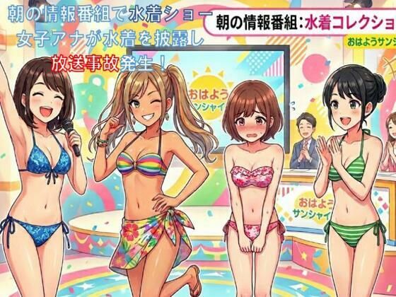 朝の情報番組で水着ショー。女子アナが水着を披露し放送事故発生！ アイキャッチ画像 【無料-えろ同人誌】